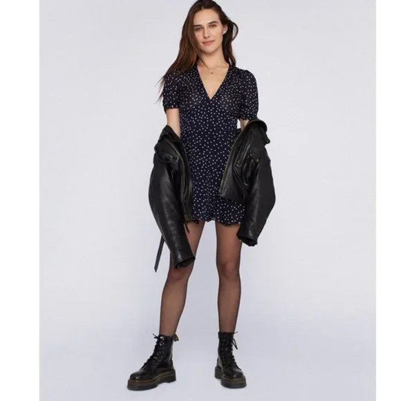 Realisation Ozzie Mini Dress Navy Star Silk C37 - Picture 6 of 10